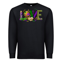 Black love teacher mardi gras Premium Sweatshirt - OliviaCreatesArt