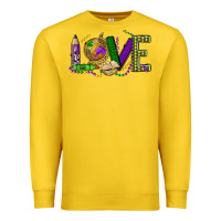 Lemon love teacher mardi gras Premium Sweatshirt - OliviaCreatesArt