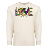 Sandshell love teacher mardi gras Premium Sweatshirt - OliviaCreatesArt
