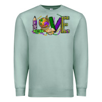 Seafoam love teacher mardi gras Premium Sweatshirt - OliviaCreatesArt