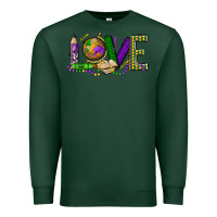 Sports Green love teacher mardi gras Premium Sweatshirt - OliviaCreatesArt