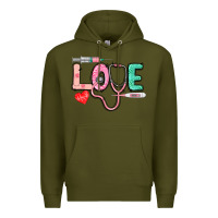 Army Green love nursing Premium Hoodie - CowGirlArtShop
