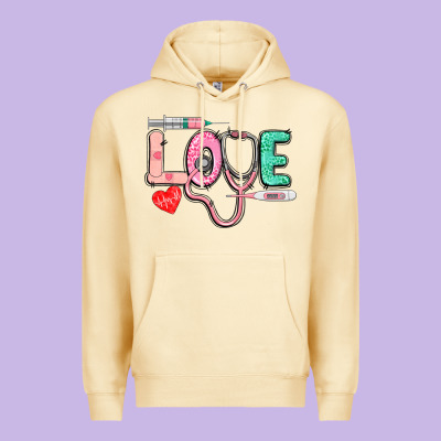 Love Nursing Premium Hoodie Designed By Cowgirlartshop
