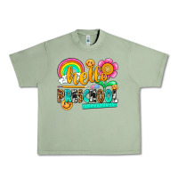 Oil Green hello preschool Urban Heavy Tee - NancyCooperArtShop