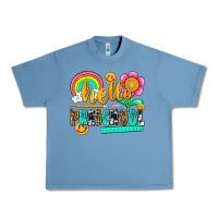 Pebble Blue hello preschool Urban Heavy Tee - NancyCooperArtShop