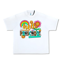 White hello preschool Urban Heavy Tee - NancyCooperArtShop