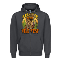 Smoke Welcome to the wild west Cowboy boots Zipper Hoodie - HowdyJamesFarm