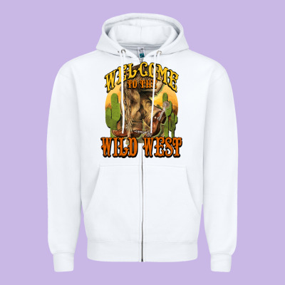 Welcome To The Wild West Cowboy Boots Zipper Hoodie Designed By Howdyjamesfarm