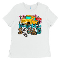 White transportation squad school bus Ladies Tee - Jasminsmagicworld