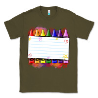 Army Green crayons add your text Classic Tee - NancyCooperArtShop