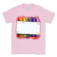 Bubblegum Pink crayons add your text Classic Tee - NancyCooperArtShop