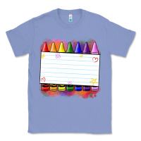 Colony Blue crayons add your text Classic Tee - NancyCooperArtShop