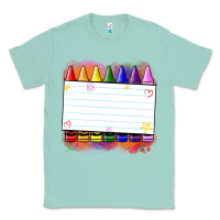 Seafoam crayons add your text Classic Tee - NancyCooperArtShop