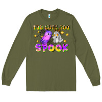 Army Green too cute too spook Long Sleeve Tee - LillyAllenDesigns