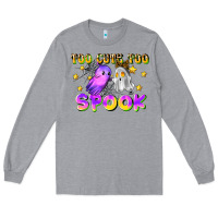 Heather Grey too cute too spook Long Sleeve Tee - LillyAllenDesigns