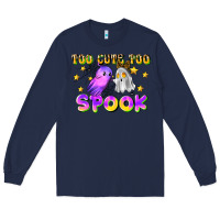 Navy too cute too spook Long Sleeve Tee - LillyAllenDesigns