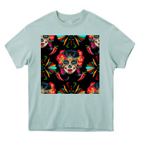 Arona sugar skull seamless pattern Heavy Core Tee - BundleAndBundleShop