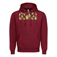 Burgundy avocado Zipper Hoodie - TumblerDesignByShophia