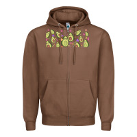 Chestnut avocado Zipper Hoodie - TumblerDesignByShophia