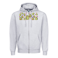 Heather Grey avocado Zipper Hoodie - TumblerDesignByShophia