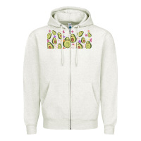 Oatmeal Heather avocado Zipper Hoodie - TumblerDesignByShophia