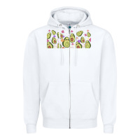 White avocado Zipper Hoodie - TumblerDesignByShophia