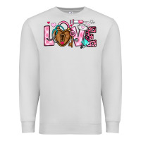 Dove Grey love valentines day nurse Premium Sweatshirt - OliviaCreatesArt