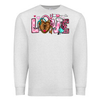 Oatmeal Heather love valentines day nurse Premium Sweatshirt - OliviaCreatesArt