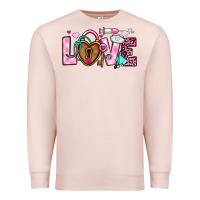 Pale Pink love valentines day nurse Premium Sweatshirt - OliviaCreatesArt