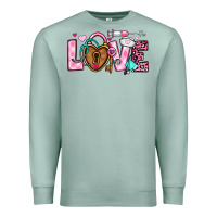 Seafoam love valentines day nurse Premium Sweatshirt - OliviaCreatesArt