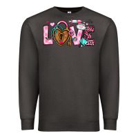 Smoke love valentines day nurse Premium Sweatshirt - OliviaCreatesArt