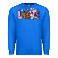 True Royal love valentines day nurse Premium Sweatshirt - OliviaCreatesArt