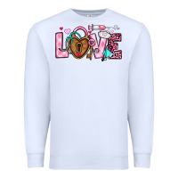 White love valentines day nurse Premium Sweatshirt - OliviaCreatesArt