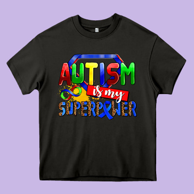 Autism Is My Superpower Heavy Core Tee Designed By Adodesignshop
