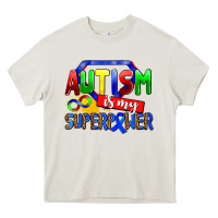 Cream autism is my superpower Heavy Core Tee - AdoDesignShop