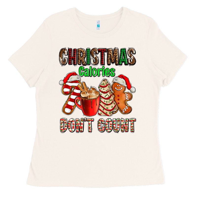 Christmas Calories Dont Count With  Christmas Tree Cake And Cookies Ad Ladies Tee by AdoDesignShop | Teevron