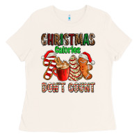 Bone christmas calories dont count with  christmas tree cake and cookies ad Ladies Tee - AdoDesignShop