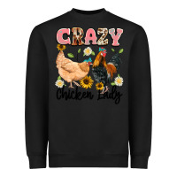 Black crazy chicken lady Heavyweight Sweatshirt - Artiststas