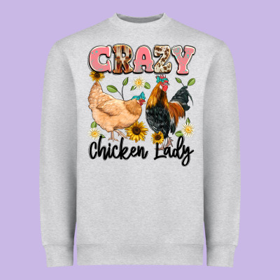 Crazy Chicken Lady Heavyweight Sweatshirt Designed By Artiststas