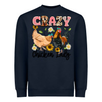 Navy crazy chicken lady Heavyweight Sweatshirt - Artiststas