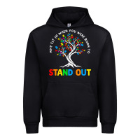Black Why Fit In Autism Awareness Urban Hoodie - CowhideDigitalArt