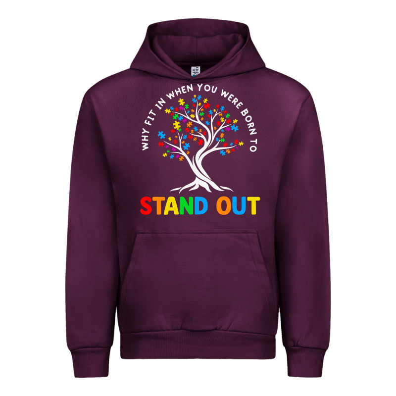 Why Fit In Autism Awareness Urban Hoodie by CowhideDigitalArt | Teevron