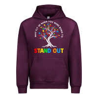 Mauve Wine Why Fit In Autism Awareness Urban Hoodie - CowhideDigitalArt