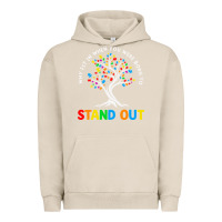 Pigment French Oak Why Fit In Autism Awareness Urban Hoodie - CowhideDigitalArt
