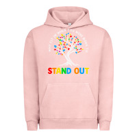 Pigment Salmon Why Fit In Autism Awareness Urban Hoodie - CowhideDigitalArt