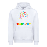 White Why Fit In Autism Awareness Urban Hoodie - CowhideDigitalArt