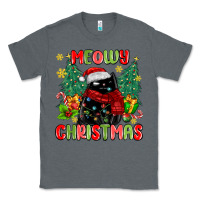 Charcoal Heather meowy christmas black cat Classic Tee - MaliasSmallBusiness