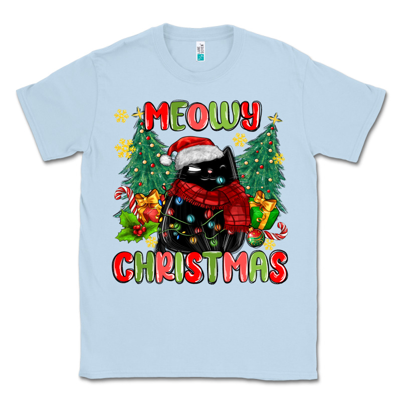Meowy Christmas Black Cat Classic Tee by MaliasSmallBusiness | Teevron