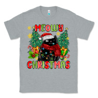 Heather Grey meowy christmas black cat Classic Tee - MaliasSmallBusiness