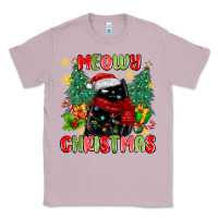 Lilac meowy christmas black cat Classic Tee - MaliasSmallBusiness